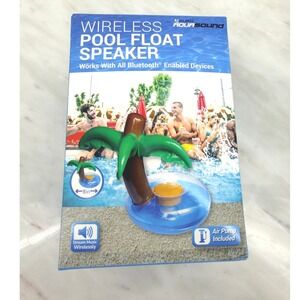 Aduro AquaSound Wireless Pool Float Speaker Bluetooth IPX67 Palm Tree